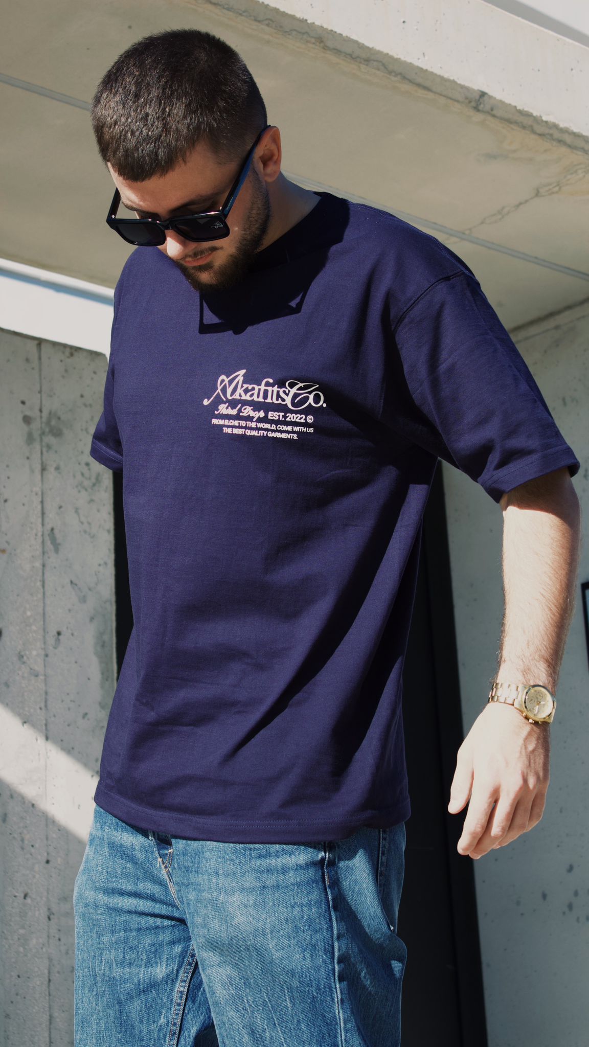 NAVY BLUE AKAFITS CO. TEE